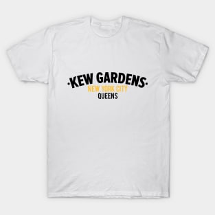 Minimalist Kew Gardens Logo - Capturing the Essence of Queens T-Shirt